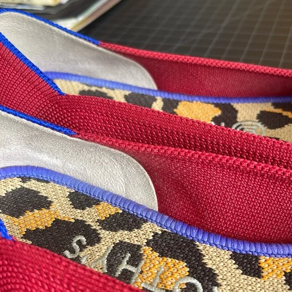 Rothy's The Point Red with Leopard Insoles Size 8.5 (no packaging included) - Picture 5 of 6